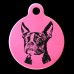Boston Terrier Engraved 31mm Large Round Pet Dog ID Tag